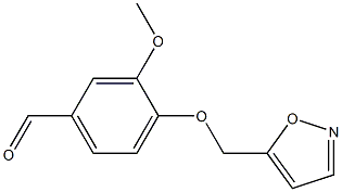 3-methoxy-4-(1,2-oxazol-5-ylmethoxy)benzaldehyde 化学構造式