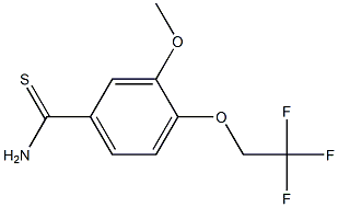 3-methoxy-4-(2,2,2-trifluoroethoxy)benzenecarbothioamide 化学構造式