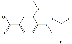 3-methoxy-4-(2,2,3,3-tetrafluoropropoxy)benzene-1-carbothioamide 化学構造式
