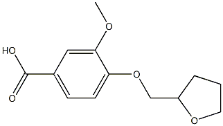 3-methoxy-4-(oxolan-2-ylmethoxy)benzoic acid 化学構造式