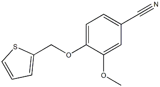 3-methoxy-4-(thien-2-ylmethoxy)benzonitrile 化学構造式