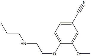 3-methoxy-4-[2-(propylamino)ethoxy]benzonitrile Struktur