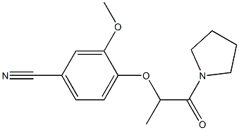 3-methoxy-4-{[1-oxo-1-(pyrrolidin-1-yl)propan-2-yl]oxy}benzonitrile Structure