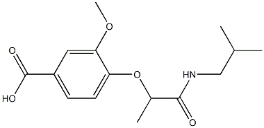 3-methoxy-4-{1-[(2-methylpropyl)carbamoyl]ethoxy}benzoic acid Structure