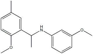 3-methoxy-N-[1-(2-methoxy-5-methylphenyl)ethyl]aniline Structure