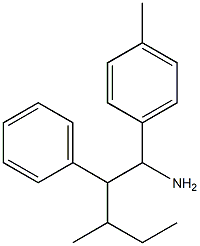 3-methyl-1-(4-methylphenyl)-2-phenylpentan-1-amine,,结构式