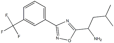 3-methyl-1-{3-[3-(trifluoromethyl)phenyl]-1,2,4-oxadiazol-5-yl}butan-1-amine 化学構造式