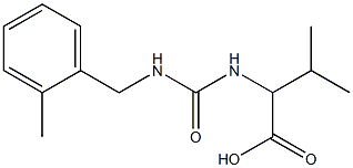 3-methyl-2-({[(2-methylbenzyl)amino]carbonyl}amino)butanoic acid 化学構造式