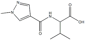 3-methyl-2-[(1-methyl-1H-pyrazol-4-yl)formamido]butanoic acid Struktur