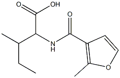 3-methyl-2-[(2-methyl-3-furoyl)amino]pentanoic acid,,结构式
