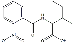 3-methyl-2-[(2-nitrobenzoyl)amino]pentanoic acid,,结构式