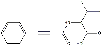 3-methyl-2-[(3-phenylprop-2-ynoyl)amino]pentanoic acid Struktur