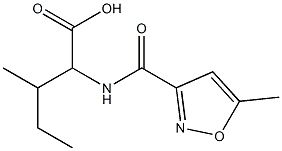 3-methyl-2-[(5-methyl-1,2-oxazol-3-yl)formamido]pentanoic acid 化学構造式