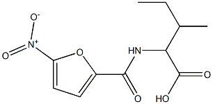 3-methyl-2-[(5-nitrofuran-2-yl)formamido]pentanoic acid,,结构式