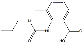 3-methyl-2-[(propylcarbamoyl)amino]benzoic acid 化学構造式