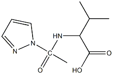 3-methyl-2-[1-(1H-pyrazol-1-yl)acetamido]butanoic acid,,结构式