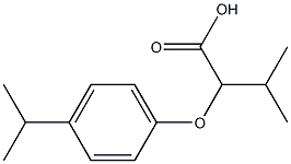 3-methyl-2-[4-(propan-2-yl)phenoxy]butanoic acid,,结构式