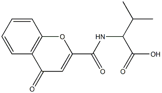 3-methyl-2-{[(4-oxo-4H-chromen-2-yl)carbonyl]amino}butanoic acid Structure