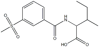 3-methyl-2-{[3-(methylsulfonyl)benzoyl]amino}pentanoic acid Structure