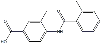 3-methyl-4-[(2-methylbenzoyl)amino]benzoic acid Struktur