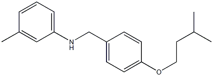 3-methyl-N-{[4-(3-methylbutoxy)phenyl]methyl}aniline Structure