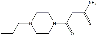 3-oxo-3-(4-propylpiperazin-1-yl)propanethioamide Struktur