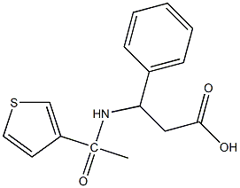 3-phenyl-3-[1-(thiophen-3-yl)acetamido]propanoic acid Structure