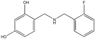 4-({[(2-fluorophenyl)methyl]amino}methyl)benzene-1,3-diol Structure