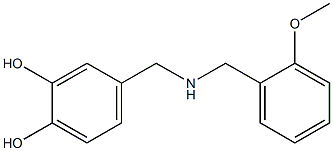 4-({[(2-methoxyphenyl)methyl]amino}methyl)benzene-1,2-diol 化学構造式