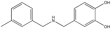 4-({[(3-methylphenyl)methyl]amino}methyl)benzene-1,2-diol 结构式