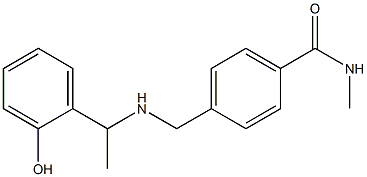 4-({[1-(2-hydroxyphenyl)ethyl]amino}methyl)-N-methylbenzamide 化学構造式