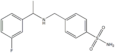 4-({[1-(3-fluorophenyl)ethyl]amino}methyl)benzene-1-sulfonamide Struktur