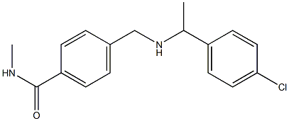 4-({[1-(4-chlorophenyl)ethyl]amino}methyl)-N-methylbenzamide 化学構造式