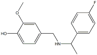 4-({[1-(4-fluorophenyl)ethyl]amino}methyl)-2-methoxyphenol 结构式