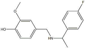 4-({[1-(4-fluorophenyl)ethyl]amino}methyl)-2-methoxyphenol,,结构式