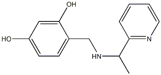 4-({[1-(pyridin-2-yl)ethyl]amino}methyl)benzene-1,3-diol Structure