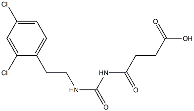 4-({[2-(2,4-dichlorophenyl)ethyl]carbamoyl}amino)-4-oxobutanoic acid,,结构式