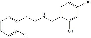 4-({[2-(2-fluorophenyl)ethyl]amino}methyl)benzene-1,3-diol Struktur
