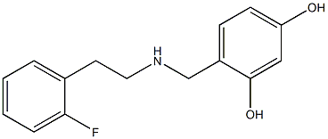 4-({[2-(2-fluorophenyl)ethyl]amino}methyl)benzene-1,3-diol Structure