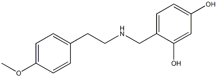4-({[2-(4-methoxyphenyl)ethyl]amino}methyl)benzene-1,3-diol Structure