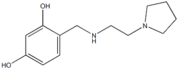 4-({[2-(pyrrolidin-1-yl)ethyl]amino}methyl)benzene-1,3-diol Struktur