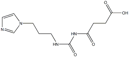 4-({[3-(1H-imidazol-1-yl)propyl]carbamoyl}amino)-4-oxobutanoic acid 化学構造式