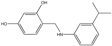 4-({[3-(propan-2-yl)phenyl]amino}methyl)benzene-1,3-diol Structure