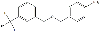 4-({[3-(trifluoromethyl)phenyl]methoxy}methyl)aniline,,结构式