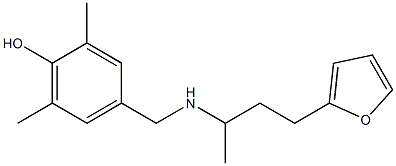 4-({[4-(furan-2-yl)butan-2-yl]amino}methyl)-2,6-dimethylphenol Struktur