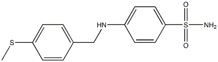 4-({[4-(methylsulfanyl)phenyl]methyl}amino)benzene-1-sulfonamide Struktur