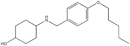 4-({[4-(pentyloxy)phenyl]methyl}amino)cyclohexan-1-ol 化学構造式