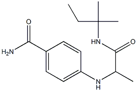 4-({1-[(2-methylbutan-2-yl)carbamoyl]ethyl}amino)benzamide 结构式