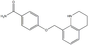 4-(1,2,3,4-tetrahydroquinolin-8-ylmethoxy)benzamide 化学構造式