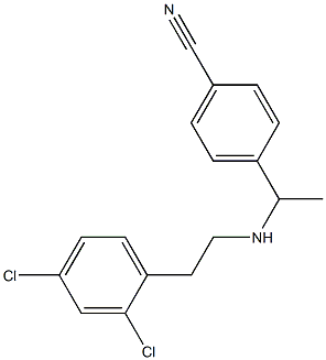 4-(1-{[2-(2,4-dichlorophenyl)ethyl]amino}ethyl)benzonitrile Struktur